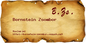 Bornstein Zsombor névjegykártya